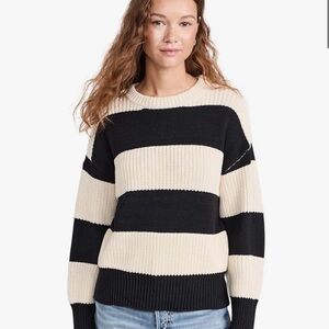 Z Supply Women's Fresca Sweater Striped Black and Cream